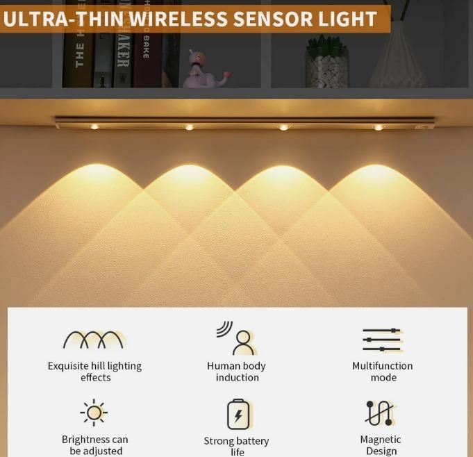 LED Motion Sensor Cabinet With USB Rechargable