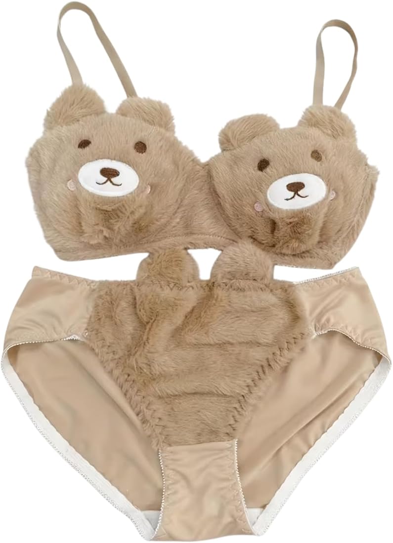 Unique Teddy Bear Plush Lingerie Set