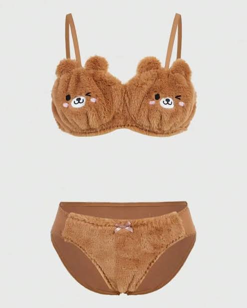 Unique Teddy Bear Plush Lingerie Set